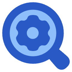 Search Setting Icon from Plump Flat Set