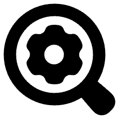 Search Setting Icon from Plump Solid Set