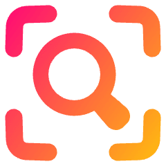 Search Visual Icon from Plump Gradient Set