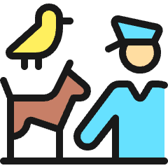 Security Officer Animal Icon from Ultimate Colors Set