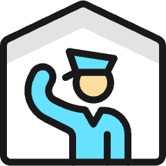 Security Officer Gate Icon from Ultimate Colors Set