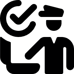 Security Officer Luggage Check Icon from Ultimate Bold Set