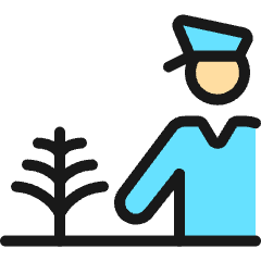 Security Officer Plant Icon from Ultimate Colors Set