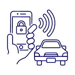 Car Key App 1 Illustration from UX Line Set