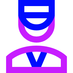 Doorman Guard Icon from Sharp Neon Set