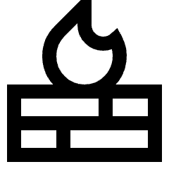 Fire Wall Icon from Sharp Line Set