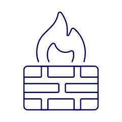 Firewall Secure Illustration from UX Line Set