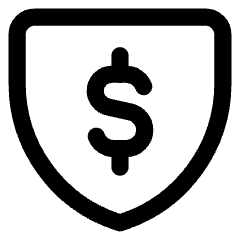 Money Shield Icon from Core Line Set