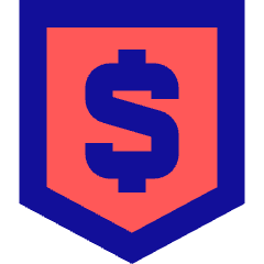 Money Shield Icon from Sharp Pop Set