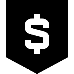 Money Shield Icon from Sharp Solid Set