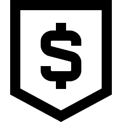 Money Shield Icon from Sharp Line Set