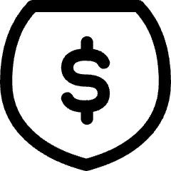 Money Shield Icon from Flex Line Set
