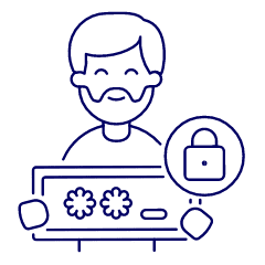 Password Lock 1 Illustration from UX Line Set