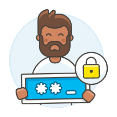 Password Lock 3 Illustration from UX Colors Set