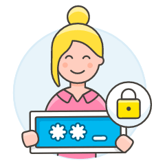 Password Lock 4 Illustration from UX Colors Set
