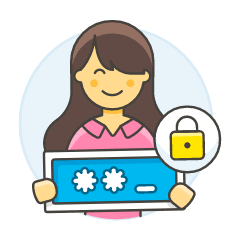 Password Lock 5 Illustration from UX Colors Set