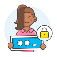 Password Lock 6 Illustration from UX Colors Set
