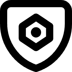 Security Setting Bolt Nut Icon from Micro Line Set