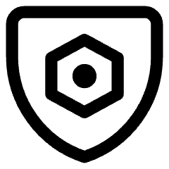 Security Setting Bolt Nut Icon from Core Line Set