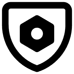 Security Setting Bolt Nut Icon from Core Remix Set