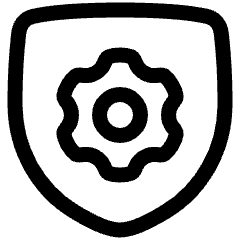 Security Setting Gear Icon from Plump Line Set