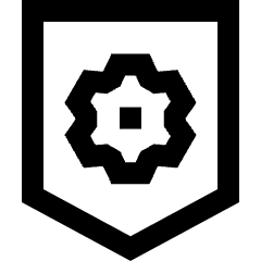 Security Setting Gear Icon from Sharp Line Set