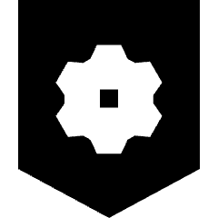 Security Setting Gear Icon from Sharp Solid Set