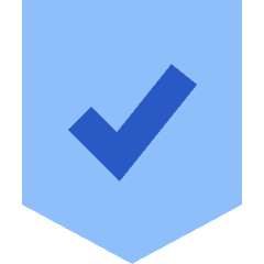 Shield Check Icon from Sharp Flat Set