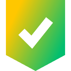 Shield Check Icon from Sharp Gradient Set