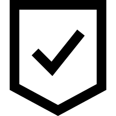 Shield Check Icon from Sharp Line Set