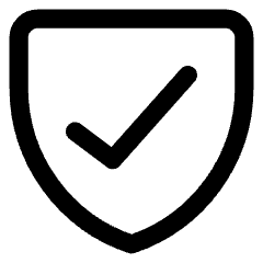 Shield Check Icon from Core Line Set