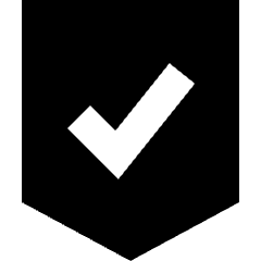 Shield Check Icon from Sharp Solid Set