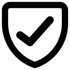 Shield Check Icon from Core Remix Set