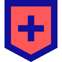 Shield Cross Icon from Sharp Pop Set
