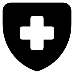 Shield Cross Icon from Core Solid Set