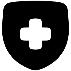 Shield Cross Icon from Plump Solid Set