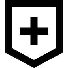 Shield Cross Icon from Sharp Remix Set