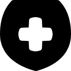 Shield Cross Icon from Flex Solid Set