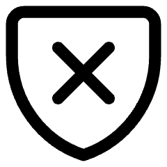 Shield Privacy Protection Off Disable Icon from Core Line Set