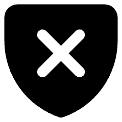 Shield Privacy Protection Off Disable Icon from Core Solid Set