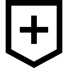 Shield Protection Moderator Add Icon from Sharp Line Set
