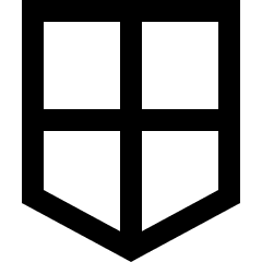 Shield Security Protection Icon from Sharp Line Set