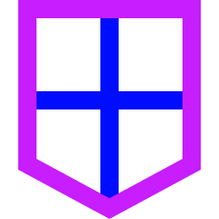 Shield Security Protection Icon from Sharp Neon Set