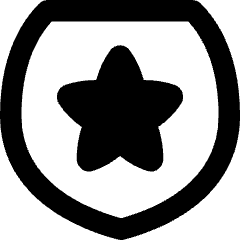 Shield Star Police Badge Icon from Flex Remix Set