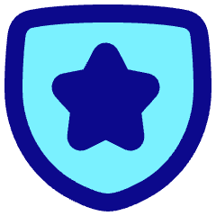 Shield Star Police Badge Icon from Plump Pop Set