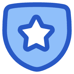 Shield Star Police Badge Icon from Plump Duo Set