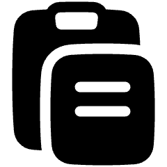 Copy Paste Icon from Plump Solid Set