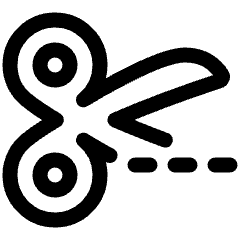 Cut Icon from Plump Line Set