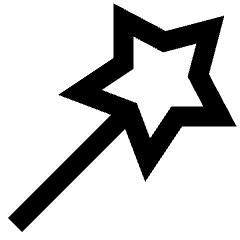 Magic Wand 2 Icon from Sharp Line Set
