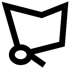 Polygonal Lasso Tool Icon from Sharp Line Set